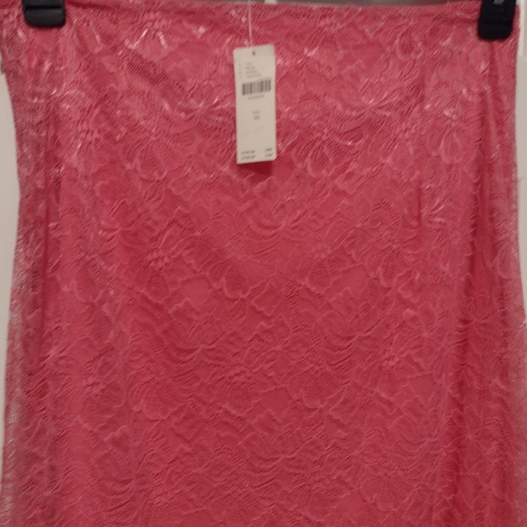 Anthropologie Pink Sheer Lace Mermaid Skirt NWT - Picture 6 of 6